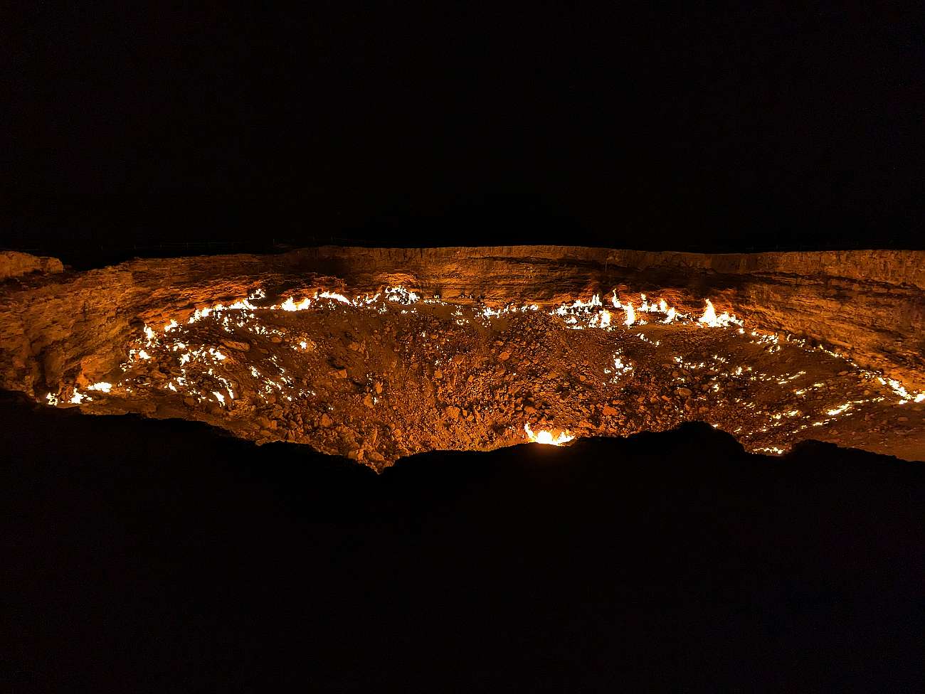 The Gates of Hell (Darwaza, Turkmenistan) - at night
